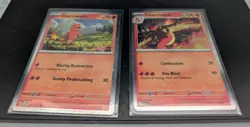 Pokémon TCG Charmander Charmeleon Reverse Cosmos Holo 4 & 5 Scarlet & Violet 151 - Image 6