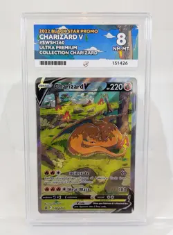 Charizard V SWSH260 Black Star Promo ACE 8 NM-MT Custom Label Pokemon - Image 3