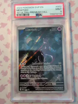 Pokemon Card Mewtwo SVP En 052 151 Ultra Premium Collection PSA 9 - Image 1