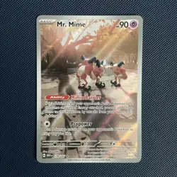 Pokémon TCG Mr. Mime Scarlet Violet-151 Holo Card 179/165 Illustration Rare - Image 1
