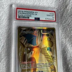 2016 Pokemon Dragonite Ex #106 Evolutions XY Full Art PSA 10 Gem Mint - Image 6