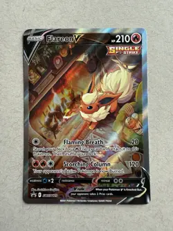 PokÃ©mon TCG Flareon V Sword & Shield SWSH179 Holo Promo Trading Card - Image 1