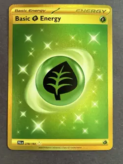 Pokemon TCG Basic Leaf Energy Gold Card 278/193 Paldea Evolved - Image 1