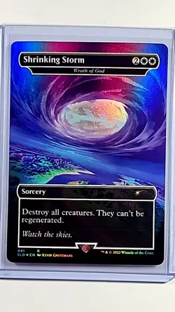2022 MTG Magic the Gathering Secret Lair Foil 441 Shrinking Storm / Wrath of God - Image 1