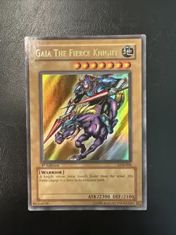 1st Edition Gaia The Fierce Knight LOB-006 Yugioh NM - Image 1