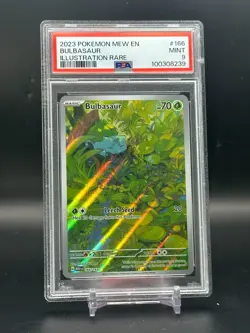 PSA 9 MINT Bulbasaur 151 Full Art Illustration Rare Pokemon Card #166/165 - Image 1