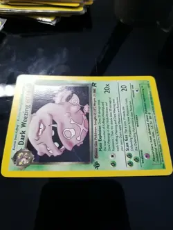Dark Weezing 14/82 1st Edition Holo Rare Team Rocket 2000 Pokemon Card WOTC - Image 6