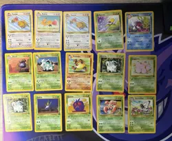 Vintage Pokémon Jungle unlimited NonHolos  30 card Lot. Conditions vary - Image 4