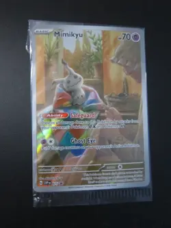 MIMIKYU FULL ART HOLO POKEMON CARD SVP 075 BLACK STAR PROMO NEV PLAYED M SEALED - Image 1