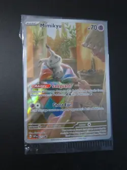 MIMIKYU FULL ART HOLO POKEMON CARD SVP 075 BLACK STAR PROMO NEV PLAYED M SEALED - Image 4
