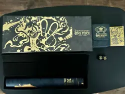 ONE PIECE Card Game 2nd ANNIVERSARY Set Only Playmat/2 Dice/Sleeves/Deckbox - Image 1