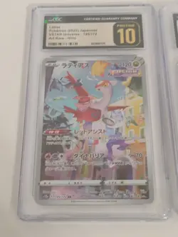Pokemon Japanese Hoothoot Character Rare/Latias AR Rare CGC Graded Holo Cards - Image 3