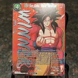 SS4 Son Goku Rapid Reversal WINNER STAMP Foil Dragon Ball Super Card Game | LP - Image 1