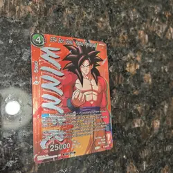 SS4 Son Goku Rapid Reversal WINNER STAMP Foil Dragon Ball Super Card Game | LP - Image 3