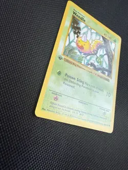 Pokemon Weedle 69/102 1st Edition Shadowless Base Set Card Unplayed Near Mint - Image 2