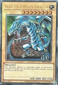 Blue-Eyes White Dragon SDBE EN001 Ultra Rare Unlimited HOLO YuGiOh TCG Card - Image 1