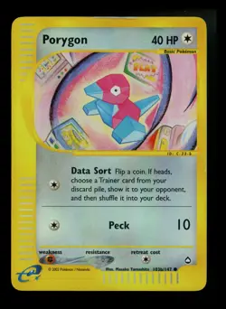 Porygon 103b/147 Aquapolis 2002 Reverse Holo Alt Pokémon Card TCG - Image 1