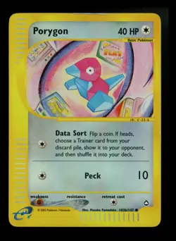 Porygon 103b/147 Aquapolis 2002 Reverse Holo Alt Pokémon Card TCG - Image 9