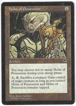 Magic the Gathering MTG - Tempest: Helm of Possession Rare Card #291 - Image 3