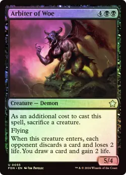 Arbiter of Woe (0055) - Foundations - Uncommon (Foil) - Image 2