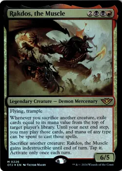 Rakdos, the Muscle Foil 226 M Outlaws of Thunder Junction Near Mint - Image 1