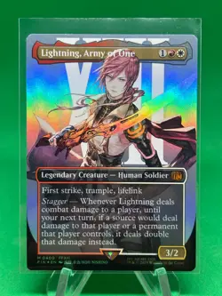 Lightning, Army of One Final Fantasy Mythic Borderless Foil #400 MtG - Image 2