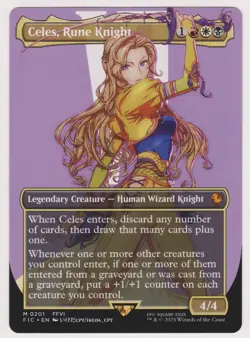 Magic The Gathering Final Fantasy Celes, Rune Knight (Borderless) Mint - Image 3