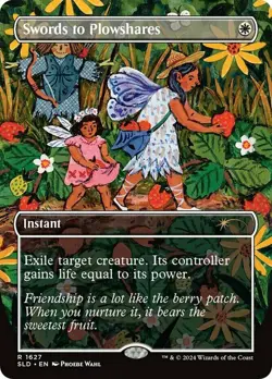[1x] Swords to Plowshares (1627) - Foil Near Mint, English Secret Lair MTG Magic - Image 2