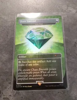 Chaos Emerald Green 7031 Foil Lotus Petal Sonic MTG Magic The Gathering - Image 2