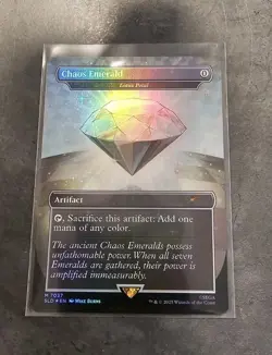 Chaos Emerald White Foil 7037 Magic The Gathering Secret Lair Sonic MTG - Image 1