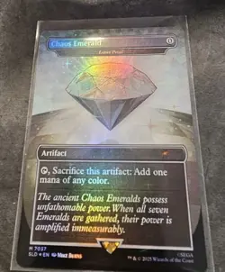 Chaos Emerald White Foil 7037 Magic The Gathering Secret Lair Sonic MTG - Image 3