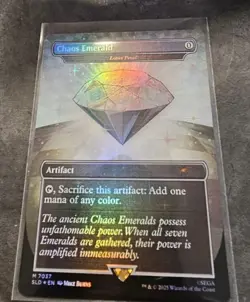 Chaos Emerald White Foil 7037 Magic The Gathering Secret Lair Sonic MTG - Image 7