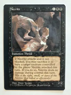 Necrite Fallen Empires NM (miscut misprint off center) MTG - Image 3