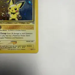 PokÃ©mon Pichu TCG Neo Genesis Holo Card 12/111 Unlimited Holo Rare  - Image 2