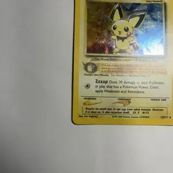 PokÃ©mon Pichu TCG Neo Genesis Holo Card 12/111 Unlimited Holo Rare  - Image 3