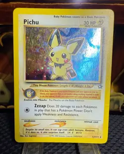PokÃ©mon Pichu TCG Neo Genesis Holo Card 12/111 Unlimited Holo Rare - Image 2