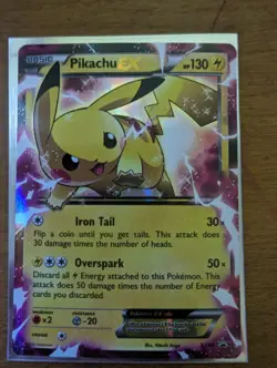 Pokemon 2015 TCG XY Black Star Promo Pikachu EX Card XY84 - Image 1