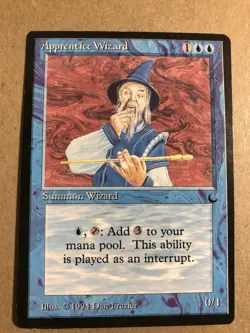 Magic the Gathering MTG The Dark APPRENTICE WIZARD R LP/EX 1994 Nice! - Image 1