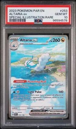 PSA 10 Altaria ex Special Illustration Rare 253/182 Paradox Rift Pokemon - Image 1