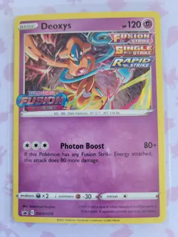Pokemon Deoxys Fusion Strike Prerelease Black Star Promo SWSH170 NM - Image 1