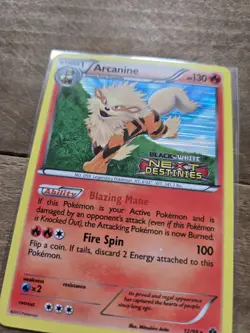 Arcanine 12/99 Prerelease B&W Next Destinies Holo Rare MP Pokemon Card - Image 2