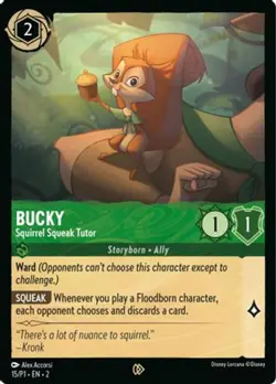 Disney Lorcana TCG | Bucky - Squirrel Squeak Tutor | League Promo Card | 15/P1 - Image 1