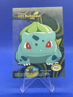 Bulbasaur - 2000 Topps Pokemon TV Animation Edition Clear Card #PC2 LP - Image 1