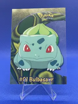 Bulbasaur - 2000 Topps Pokemon TV Animation Edition Clear Card #PC2 LP - Image 2
