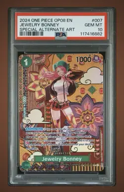 Jewelry Bonney One Piece Card Game (SP) OP08 Two Legends ST02-007 PSA 10 ðŸ’Ž - Image 1