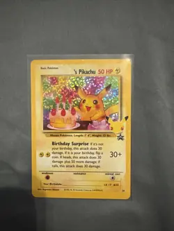 PokÃ©mon TCG Birthday Pikachu Celebrations Classic Collection Promo Card #24 - Image 1
