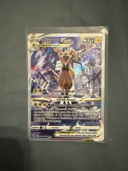 PokÃ©mon TCG Zeraora VSTAR Crown Zenith Full Art Holo Ultra Rare Card GG43/GG70 - Image 1