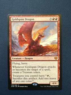 MTG Goldspan Dragon - Kaldheim (KHM) NM - Image 1