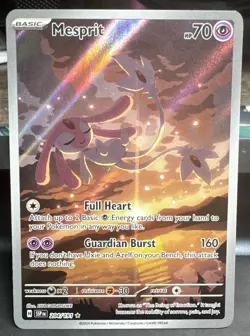 Mesprit 204/191 Surging Sparks Holo Pokemon TCG Illustration Rare Full Art SV08 - Image 1