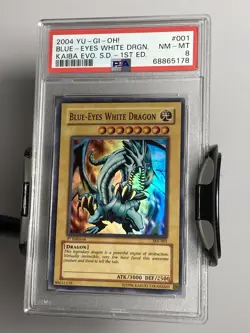 Blue Eyes White Dragon 1st Edition SKE-001 Yugioh PSA 8 Starter Deck Kaiba ðŸŽ‡ - Image 1